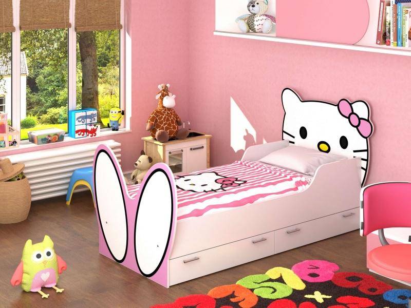 кровать hello kitty! с бязевым матрацем в Пятигорске