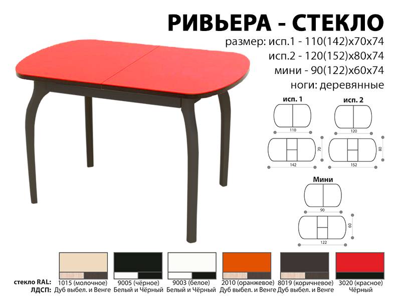 стол обеденный ривьера стекло в Пятигорске