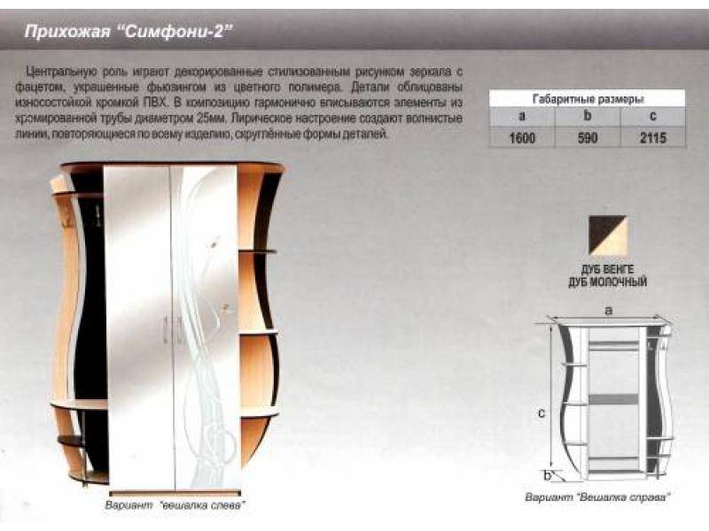 прихожая прямая симфони 2 в Пятигорске