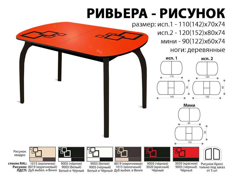 стол обеденный ривьера рисунок в Пятигорске