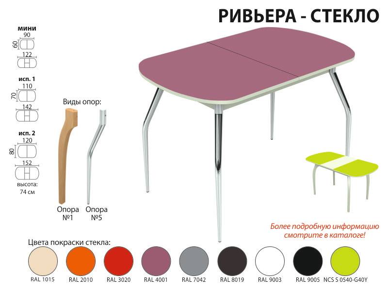 стол обеденный ривьера стекло в Пятигорске