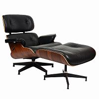 кресло eames style lounge chairчерное с коричневым в Пятигорске