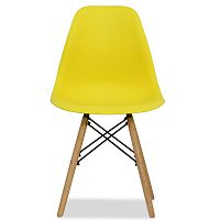 стул деревянный pc-015 желтый ножки дерево (eames style) в Пятигорске