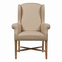 кресло мягкое с ушами french wing chair бежевое в Пятигорске