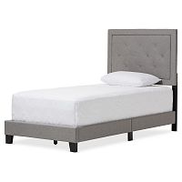 кровать paris linen upholstered gray 140х200 в Пятигорске