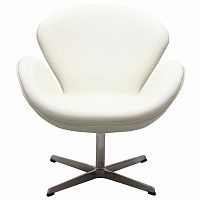 кресло swan chair экокожа белое в Пятигорске