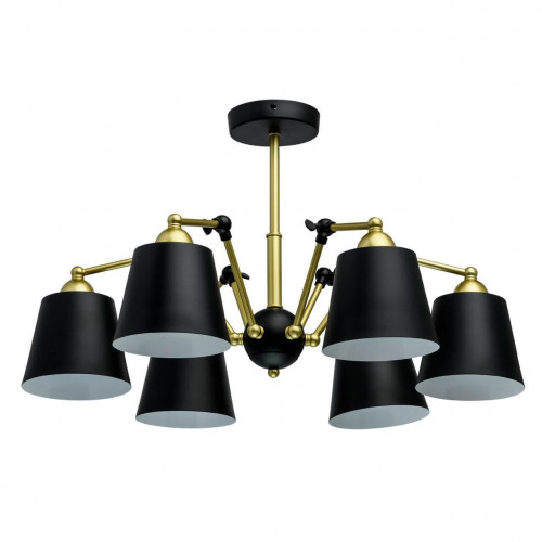 потолочная люстра mw-light таун 5 691011506 черная в Пятигорске