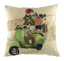 подушка с картинкой scooter dogs green в Пятигорске