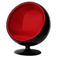 кресло eero ball chair черно-красное в Пятигорске