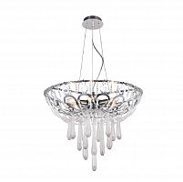 подвесная люстра crystal lux dorotea sp5 d450 chrome прозрачная в Пятигорске