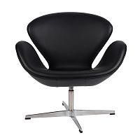 кресло arne jacobsen style swan chair черное в Пятигорске