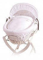 колыбель-переноска gift wicker moses basket белая, белое белье в Пятигорске
