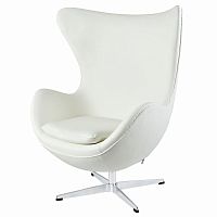 кресло egg chair by arne jacobsen белое в Пятигорске