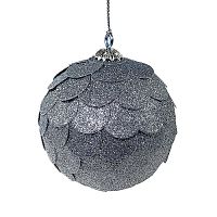 шар новогодний серебряный с блестящими чешуйками paper ball, 10 см в Пятигорске