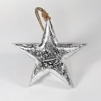 игрушка на елку звезда серебряная snow star, 23х23х3 см в Пятигорске