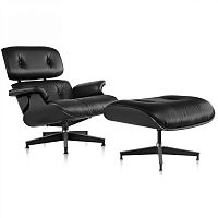 кресло eames style lounge chair черное в Пятигорске