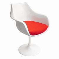 кресло tulip armchair бело-красное шерсть в Пятигорске