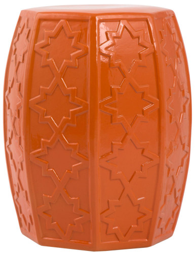 керамический столик-табурет garden stool оранжевый в Пятигорске
