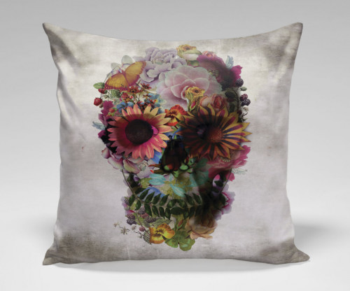 подушка flower skull by ali gulec в Пятигорске