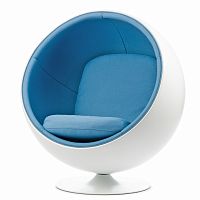 кресло ball chair бело-синее в Пятигорске