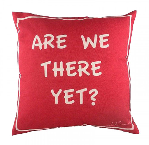 подушка с надписью are we there yet? в Пятигорске
