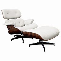 кресло lounge chair & ottoman белое в Пятигорске