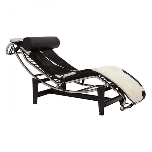 шезлонг chaise longue lc4 черно-белый в Пятигорске