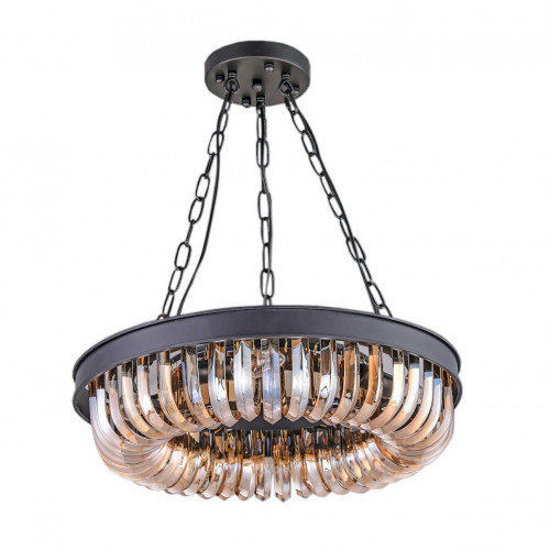 люстра terra black amber d50 черная, стекло янтарного цвета в Пятигорске