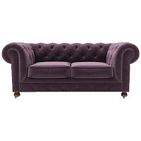 диван chesterfield lux двухместный прямой фиолетовый в Пятигорске