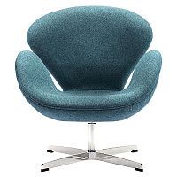 кресло swan chair сине-зеленое в Пятигорске