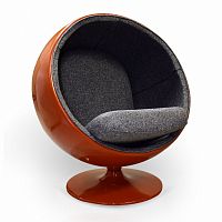 кресло ball chair оранжево-черное в Пятигорске