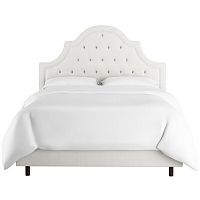 кровать двуспальная 180х200 белая с каретной стяжкой harvey tufted white в Пятигорске