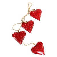 гирлянда новогодняя подвесная сердца красные red hearts, 65 см в Пятигорске