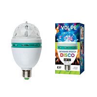 светодиодный светильник-проектор (09839) volpe disko uli-q301 03w/rgb/e27 white в Пятигорске