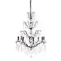 люстра maria theresa grande 8 lamps чёрная, прозрачная в Пятигорске