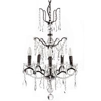 люстра maria theresa grande 5 lamps чёрная, прозрачная в Пятигорске
