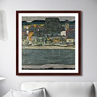 картина: casas junto al rio. la ciudad vieja, 1914г. в Пятигорске