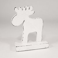 украшение новогоднее на подставке олень белый white reindeer, 15х11х5 см в Пятигорске