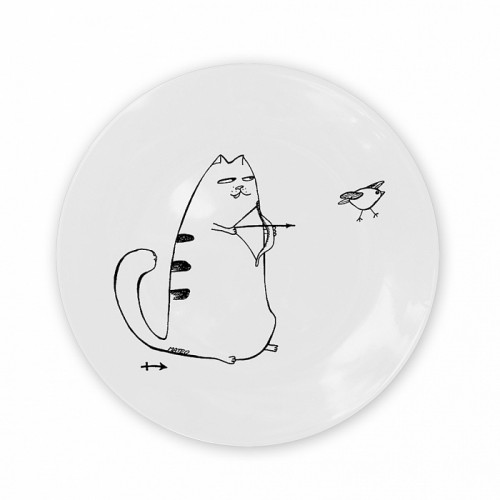 тарелка кот-стрелец в Пятигорске