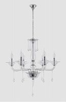 подвесная люстра crystal lux monica sp6 chrome/transparent в Пятигорске