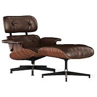 кресло lounge chair & ottoman коричневое в Пятигорске