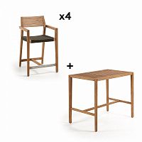 комплект мебели: стол и 4 стула pack 613 cybille от la forma (ex julia grup) в Пятигорске