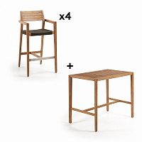 комплект мебели: стол и 4 стула pack 614 cybille от la forma (ex julia grup) в Пятигорске