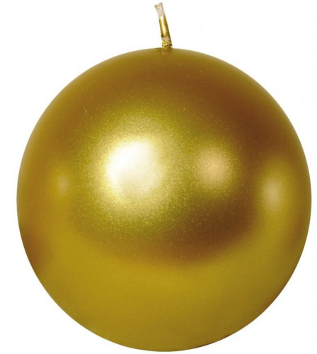 свеча-шар золотая, 8 см в Пятигорске