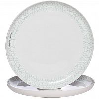 тарелка белая с бирюзовым рисунком 30*30*3,3 в Пятигорске