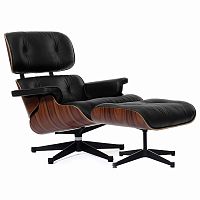 кресло eames style lounge chair & ottoman черное в Пятигорске