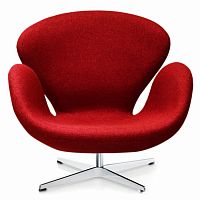 кресло swan chair темно-красное в Пятигорске