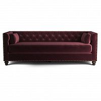 диван chesterfield florence трехместный прямой бордовый в Пятигорске