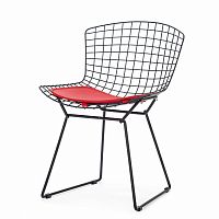 стул bertoia side кожаный standart черный в Пятигорске