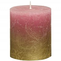 свеча большая красная с золотом rustic, 80х68 мм в Пятигорске